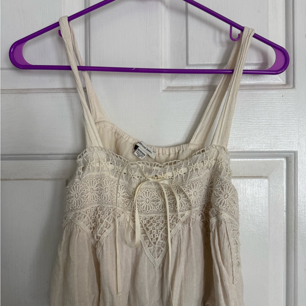 Aerie Cream Lace Camisole Top